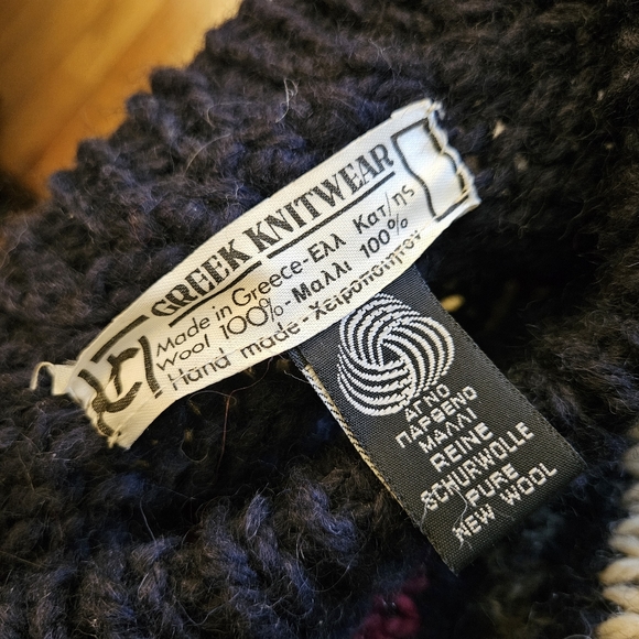Handknit Greek Wool Sweater looks to be XL - Picture 13 of 15